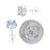 1.64 Aquamarine & Diamond Earrings White Gold