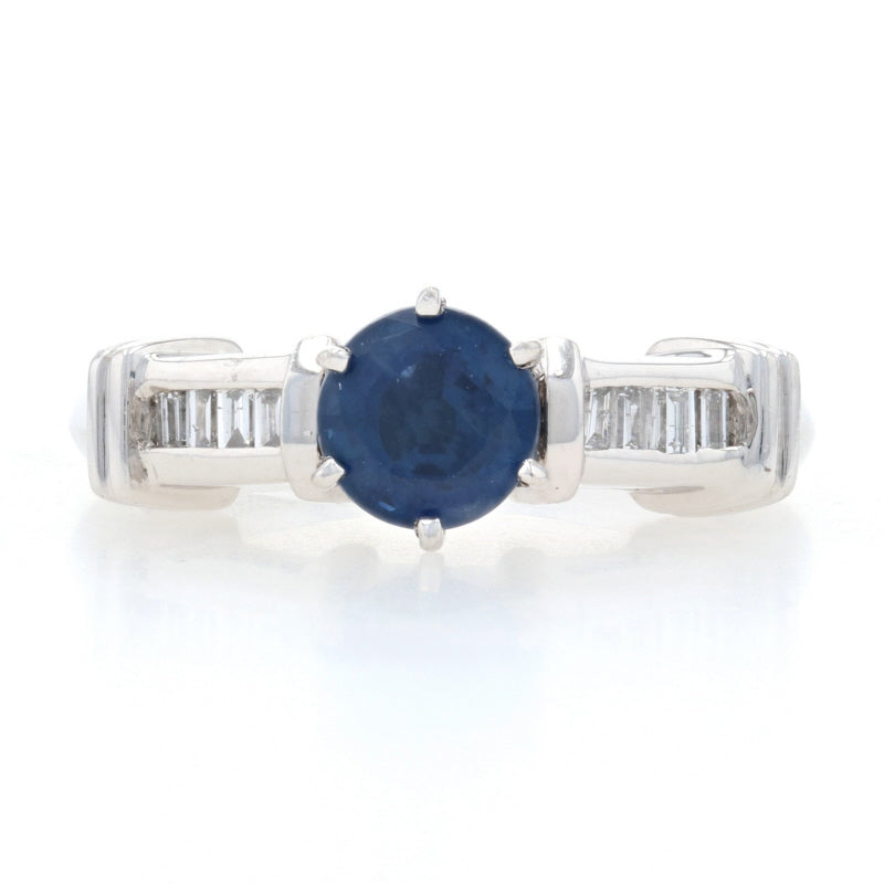 Platinum Sapphire & Diamond Ring
