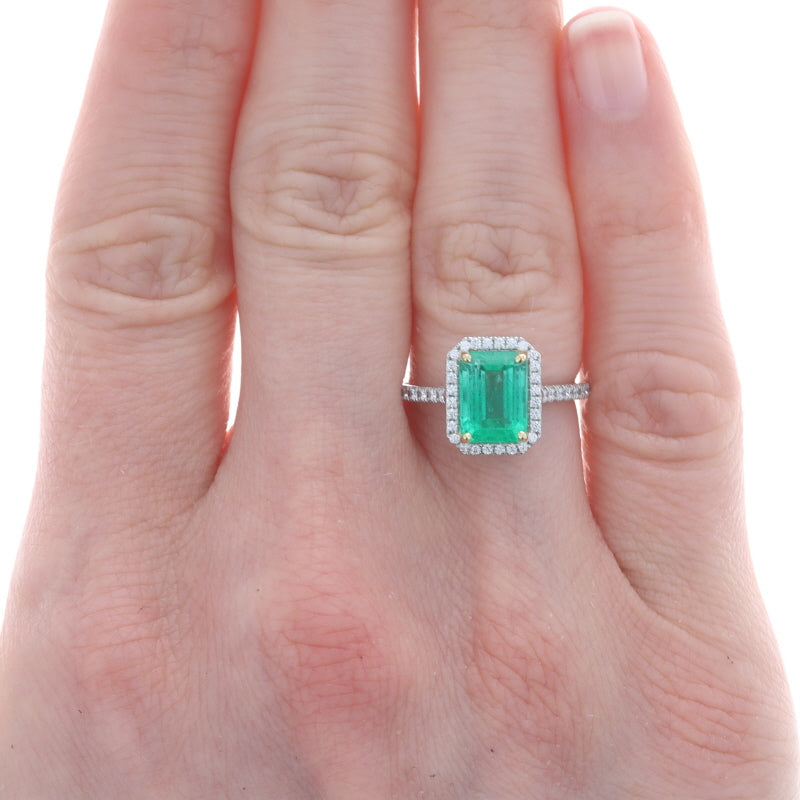 2.34ctw Emerald and Diamond Ring Platinum