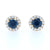 .88ctw Sapphire & Diamond Earrings Yellow Gold