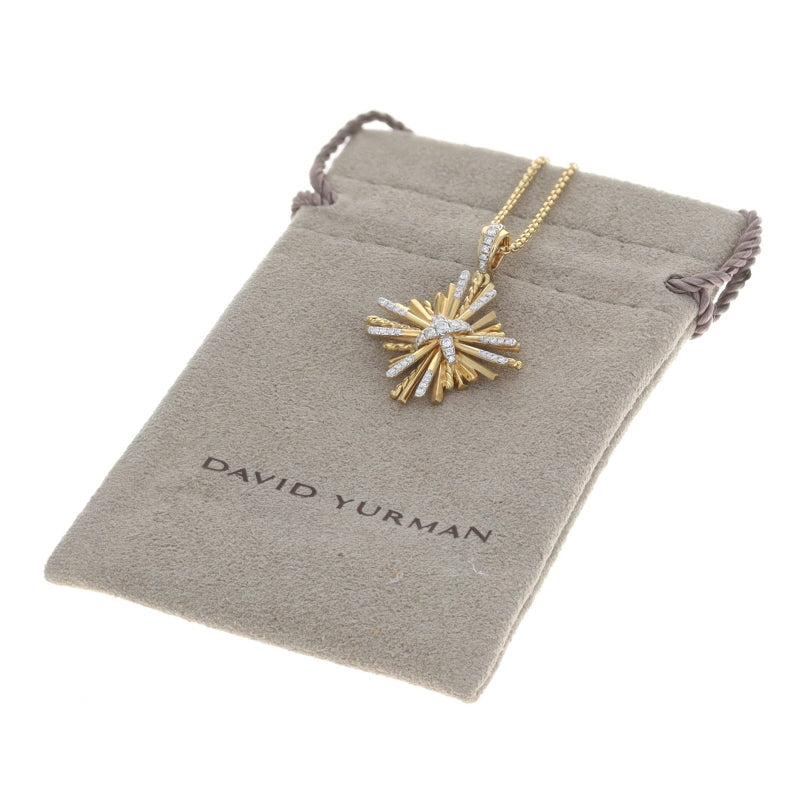 David Yurman Angelika Four Point .24ctw Diamond Enhancer Pendant Necklace Yellow Gold