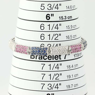Sapphire & Diamond Bracelet Blue & Pink 11.52ctw