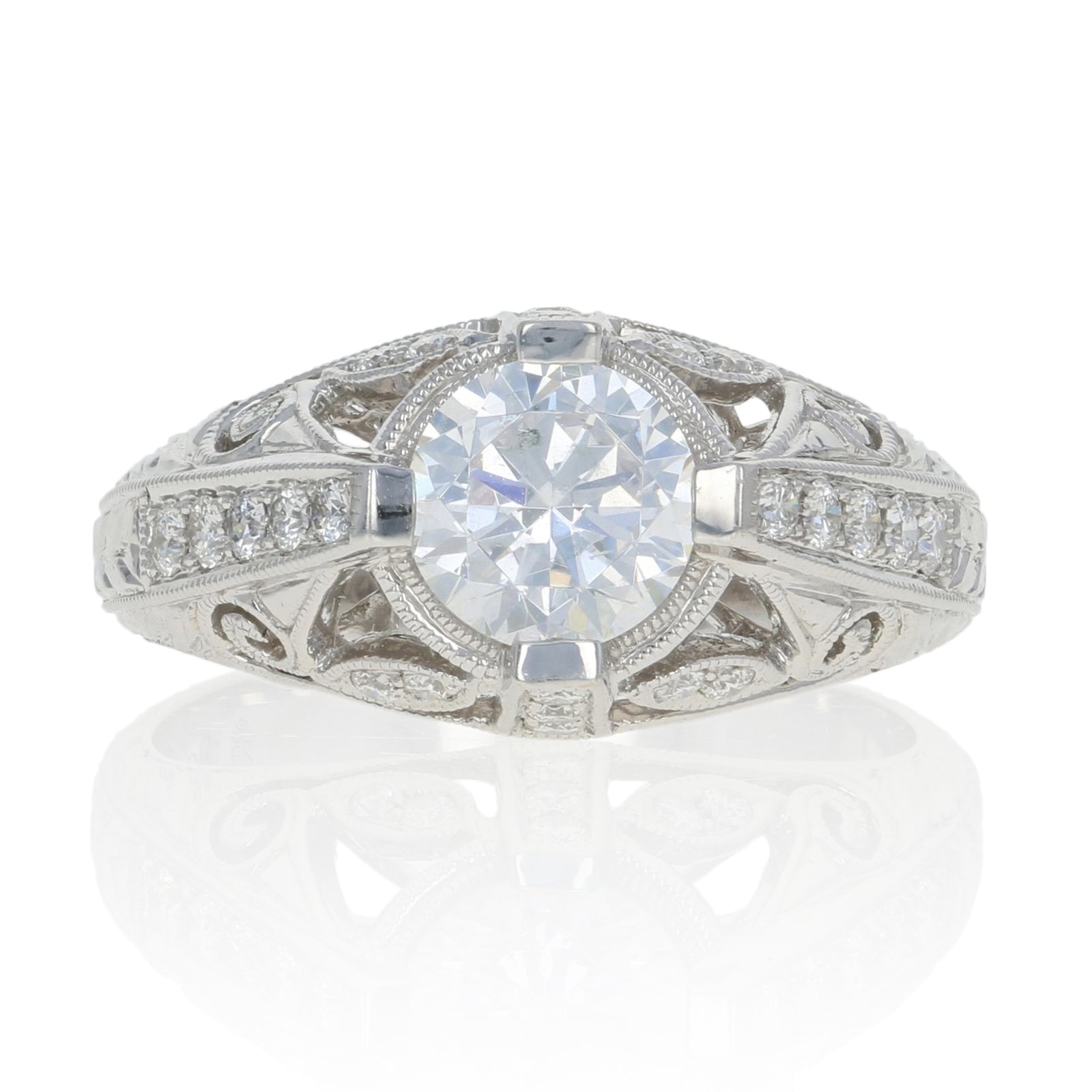 Semi-Mount Engagement Ring White Gold