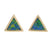 Black Opal Doublet Triangle Earrings