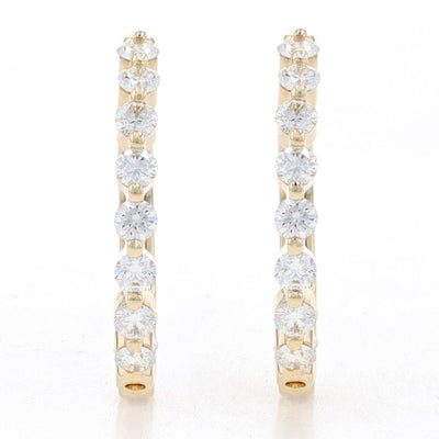 1.03ctw Diamond Earrings Yellow Gold