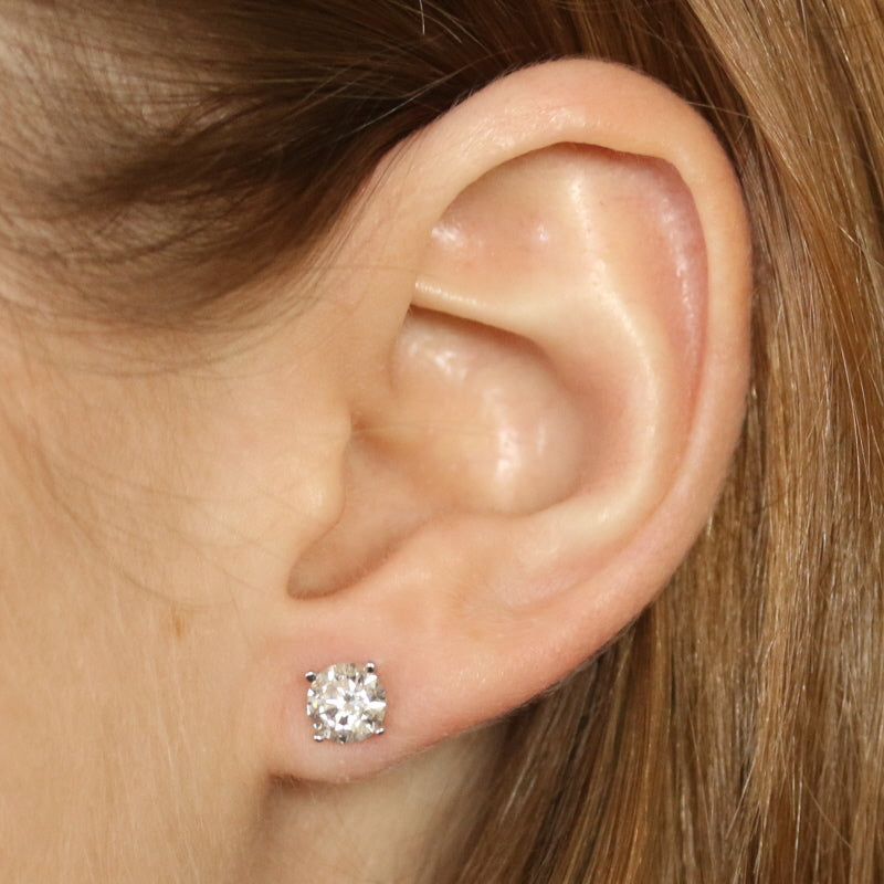 1.47ctw Diamond Earrings White Gold