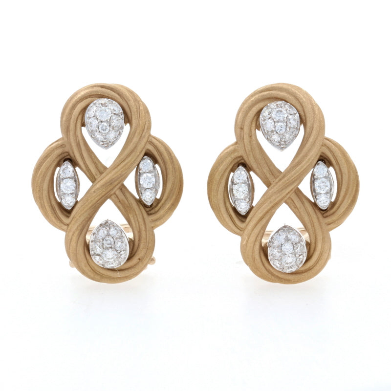 .40ctw Diamond Earrings Yellow Gold