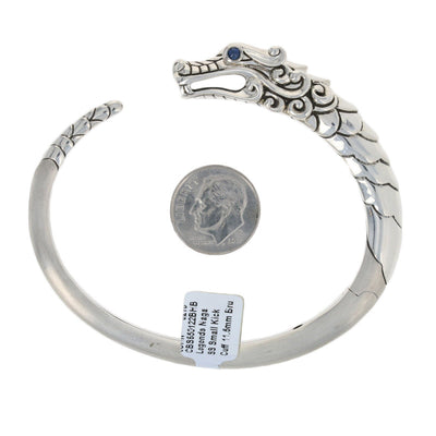 John Hardy Blue Sapphire Legends Naga Bracelet Sterling Silver