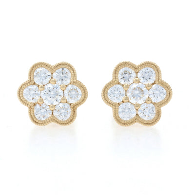 .75ctw Diamond Earrings Yellow Gold