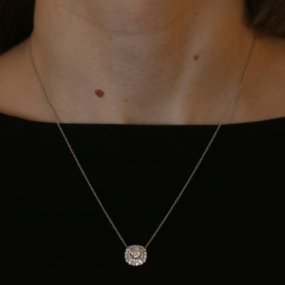 1.12ctw Diamond Necklace White Gold