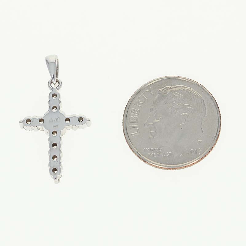 Diamond Cross Pendant .42ctw