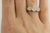 Diamond Cocktail Ring - 14k Yellow & White Gold Rosettes Size 7 Genuine 1.00ctw