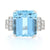 11.13ct Aquamarine & Diamond Vintage Ring Platinum