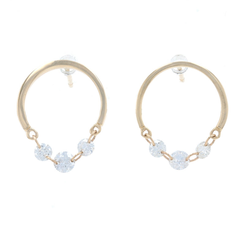 .36ctw Diamond Earrings Yellow Gold
