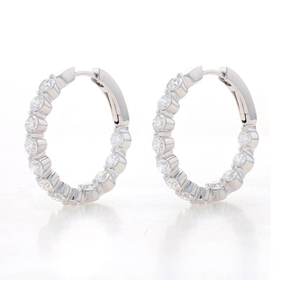 3.24ctw Diamond Earrings White Gold