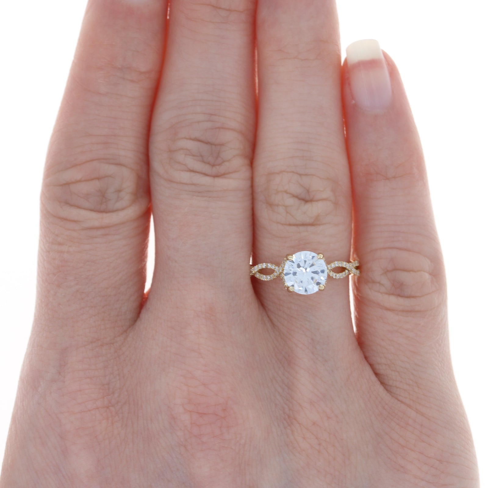 Semi-Mount Engagement Ring & Wedding Band Yellow Gold