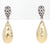 John Hardy Classic Chain Hammered Drop Earrings Sterling Silver & Yellow Gold