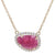 1.94ct Ruby & Diamond Necklace Yellow Gold