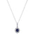 .58ctw Sapphire & Diamond Pendant Necklace White Gold
