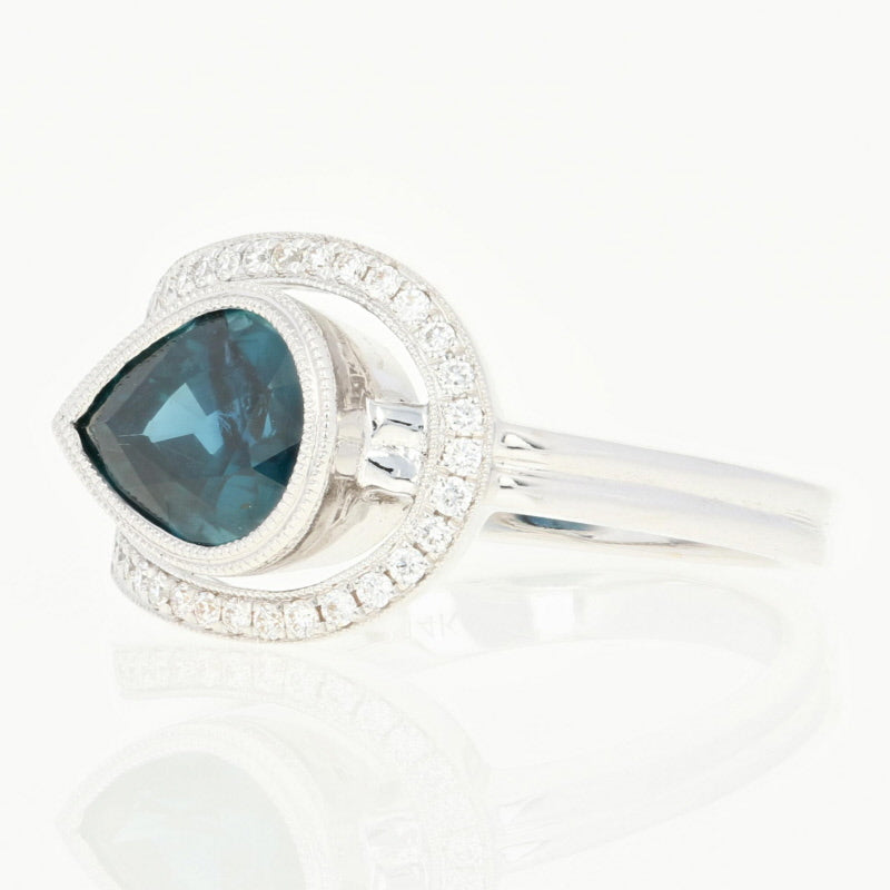 Sapphire & Diamond Love Knot Ring  2.83ctw