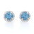 1.64 Aquamarine & Diamond Earrings White Gold