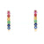 .32ctw Rainbow Sapphire Earrings Yellow Gold