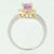 Pink Sapphire & Diamond Halo Ring  1.29ctw
