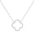 Diamond-Accented Quatrefoil Necklace