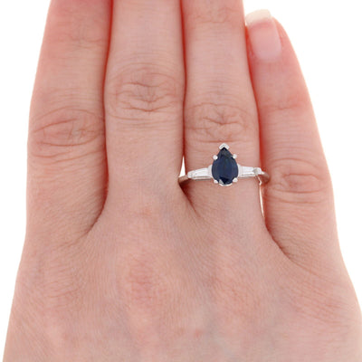 Sapphire & Diamond Engagement Ring & Wedding Band 1.32ct