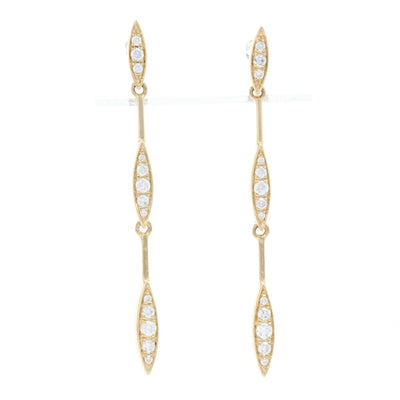 .20ctw Diamond Earrings Yellow Gold