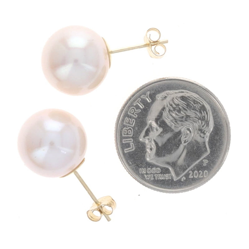 Akoya Pearl Earrings Yellow Gold