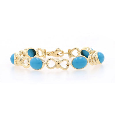 Turquoise Bracelet Yellow Gold