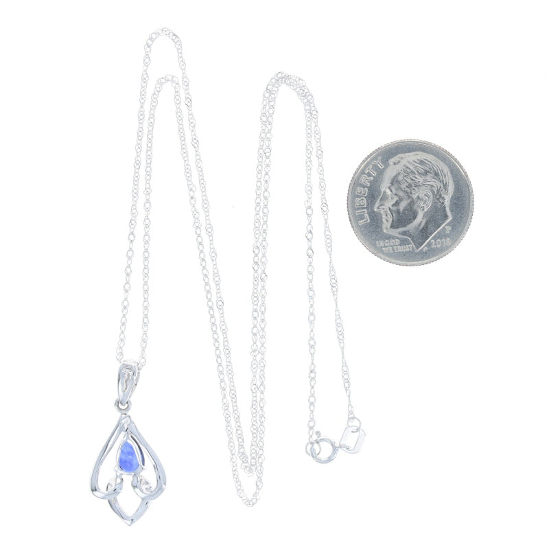 .53ct Sapphire & Diamond Necklace White Gold