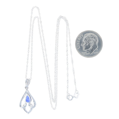 .53ct Sapphire & Diamond Necklace White Gold
