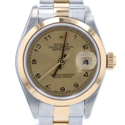 Rolex Datejust Ladies Wristwatch Stainless & 18k Gold Automatic 1-Yr Wnty 69163