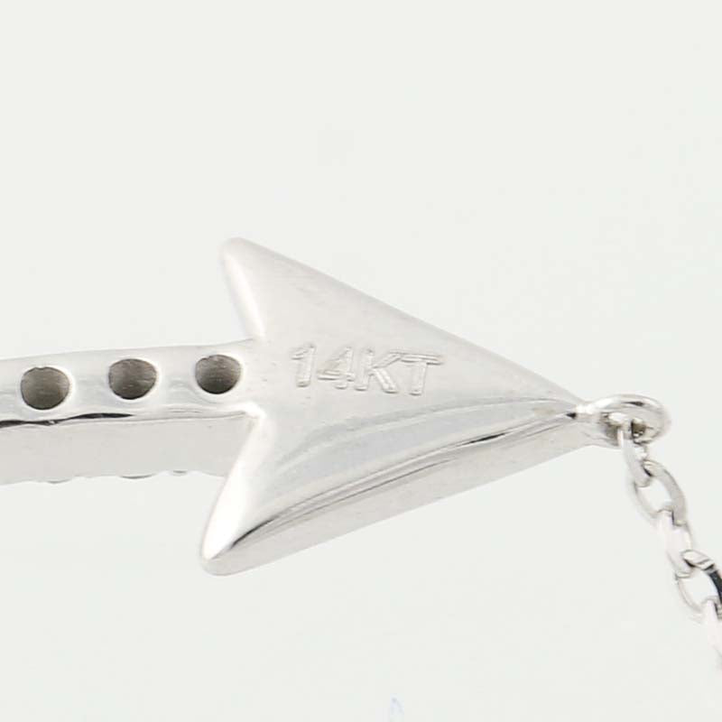 Curved Diamond Arrow Necklace .15ctw