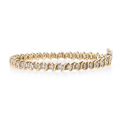 3.80ctw Diamond Bracelet Yellow Gold