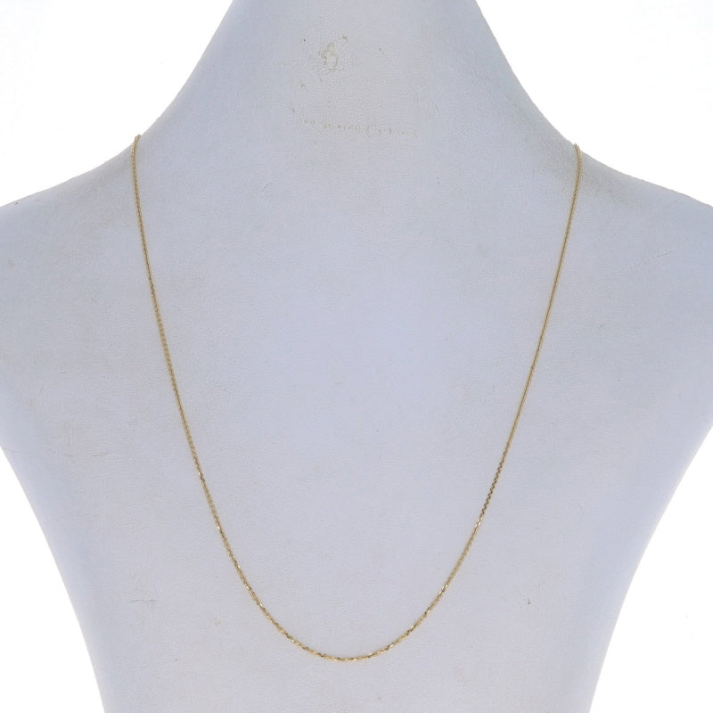 Diamond Cut Cable Chain Necklace Yellow Gold