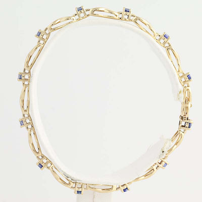Sapphire Link Bracelet 6 3/4" 1.20ctw