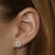 .90ctw Fancy YellowDiamond Earrings White Gold