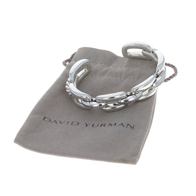 David Yurman Wellesley Link .51ctw Diamond Bracelet Sterling Silver