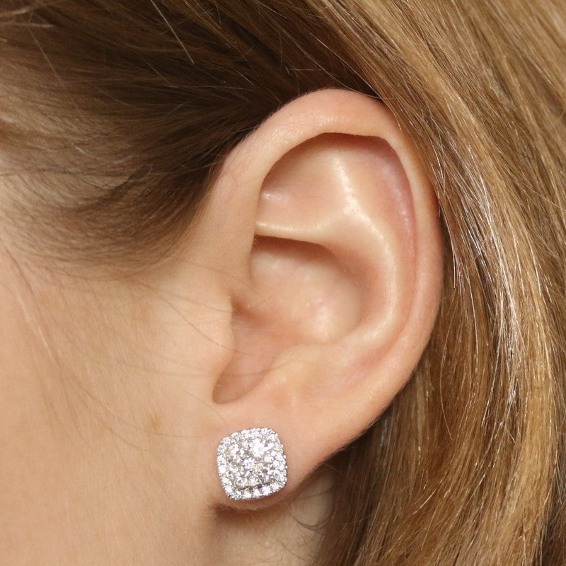 1.00ctw Diamond Earrings White Gold
