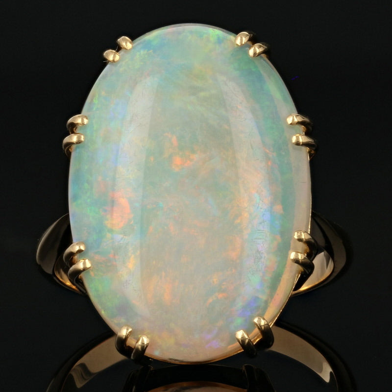 8.60ct Opal Ring Yellow Gold