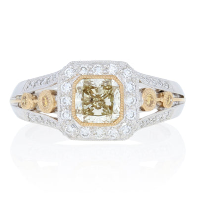 1.47ctw Yellow Diamond Ring 900 & 18k