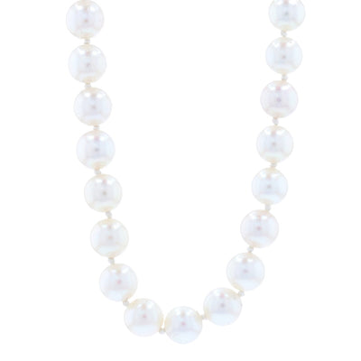 Cultured Pearl Necklace Yellow Gold