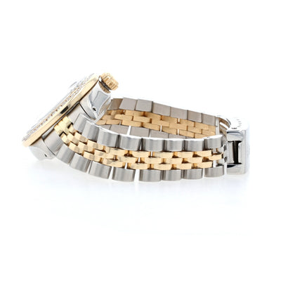 Rolex Oyster Perpetual Ladies Wristwatch 6917 Stainless & 18k Gold Dias 1Yr Wnty
