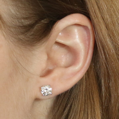 2.03ctw Diamond Earrings White Gold