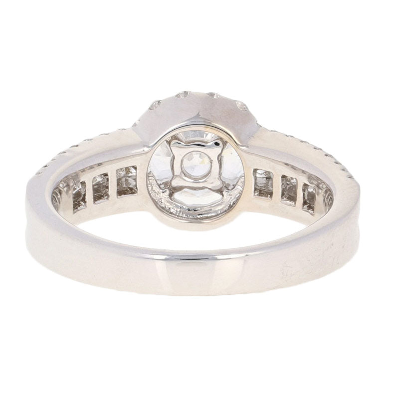 Semi-Mount Halo Engagement Ring .86ctw