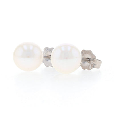 Freshwater Pearl Earrings White Gold