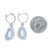 3.08ctw Blue Topaz and Sapphire Earrings White Gold